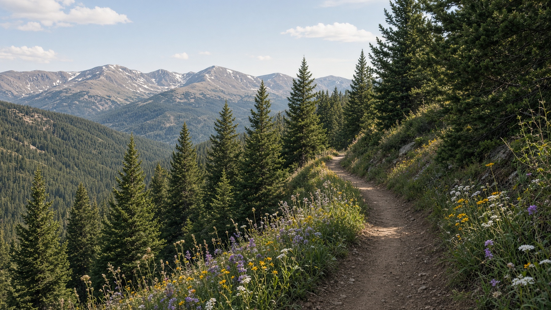 Trestle Bike Park trails at Winter Park in summer, near Fraser Colorado